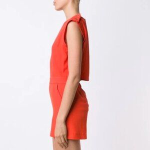 Veronica Beard Red Sleeveless Romper